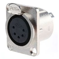 アールエスコンポーネンツ RS PRO XLRコネクタ メス 5極 ストレート パネルマウント 458-046 1個（直送品）