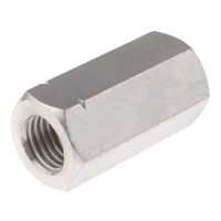 RS PRO カップリングナット M16 x 48mm ステンレス鋼， A2 304 プレーン仕上げ 825-304 1袋(4個)（直送品）