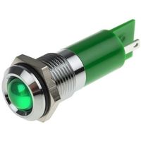 アールエスコンポーネンツ RS PRO 表示灯， 220V ac， 緑， 実装ホールサイズ:14mm 848-4598 1個（直送品）
