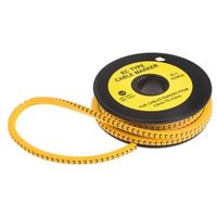 アールエスコンポーネンツ RS PRO， ケーブルマーカアクセサリー 黄色地に黒 812-0815 1リール(1000個)（直送品）