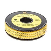 アールエスコンポーネンツ RS PRO， ケーブルマーカアクセサリー 黄色地に黒 812-0830 1リール(1000個)（直送品）