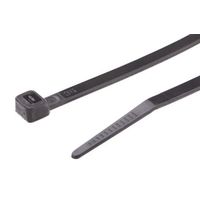 RS PRO 結束バンド， 203mm x 4.6 mm， 黒， ナイロン 66 811-1498 1袋(100個)（直送品）