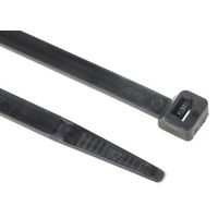 RS PRO 結束バンド， 300mm x 7.6 mm， 黒， ナイロン 66 811-1511 1袋(100個)（直送品）