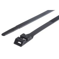 アールエスコンポーネンツ RS PRO 結束バンド， 292mm x 9 mm， 黒， ナイロン 66 865-9644 1袋(100個)（直送品）