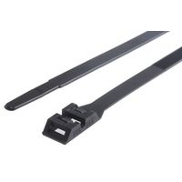 アールエスコンポーネンツ RS PRO 結束バンド， 265mm x 9 mm， 黒， ナイロン 66 865-9635 1袋(100個)（直送品）