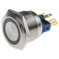 アールエスコンポーネンツ RS PRO 押しボタンスイッチ， モーメンタリ， パネルマウント， 単極双投(SPDT) 811-8534 1個（直送品）