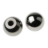 アールエスコンポーネンツ つまみノブ RS PRO ボール， 8 mm 直径:25mm シルバー 144-3644 1袋(2個)（直送品）