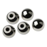 アールエスコンポーネンツ つまみノブ RS PRO ボール， M6 直径:20mm シルバー 144-3656 1袋(5個)（直送品）