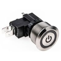 アールエスコンポーネンツ RS PRO 押しボタンスイッチ 保持， パネルマウント， 単極双投(SPDT) 175-8796 1個（直送品）