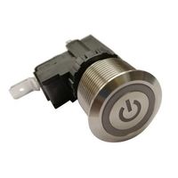 アールエスコンポーネンツ RS PRO 押しボタンスイッチ 保持， パネルマウント， 単極単投(SPST) 175-8801 1個（直送品）