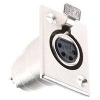 アールエスコンポーネンツ RS PRO XLRコネクタ メス 4極 ストレート パネルマウント 銀めっき 548-9111 1個（直送品）