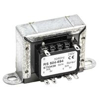 RS PRO シャーシ取り付け電源トランス，1次:230V ac，2次:5V ac，電力:6VA 504-694 1個（直送品）