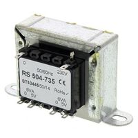 RS PRO シャーシ取り付け電源トランス，1次:230V ac，2次:5V ac，電力:12VA 504-735 1個（直送品）