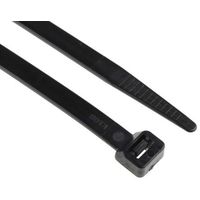 RS PRO 結束バンド， 380mm x 7.6 mm， 黒， ナイロン 66 811-1669 1袋(1000個)（直送品）