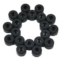 アールエスコンポーネンツ RS PRO エンクロージャーアクセサリ フィート ゴム 黒， 10mm x 16mm 136-8970 1個（直送品）