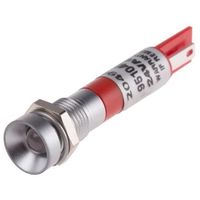 アールエスコンポーネンツ RS PRO 表示灯， 赤， 実装ホールサイズ:8mm 204-940 1個（直送品）