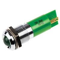アールエスコンポーネンツ RS PRO 表示灯， 24V dc， 緑， 実装ホールサイズ:14mm 204-984 1個（直送品）