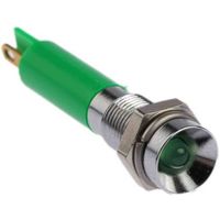 アールエスコンポーネンツ RS PRO 表示灯， 24V dc， 緑， 実装ホールサイズ:6mm 205-022 1個（直送品）