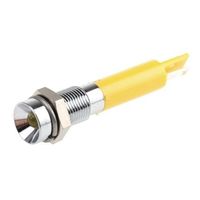 アールエスコンポーネンツ RS PRO 表示灯， 24V dc， 黄， 実装ホールサイズ:6mm 205-038 1個（直送品）