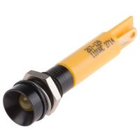 アールエスコンポーネンツ RS PRO 表示灯， 110V ac， 黄， 実装ホールサイズ:8mm 207-129 1個（直送品）