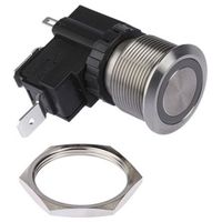 アールエスコンポーネンツ RS PRO 押しボタンスイッチ， ラッチ， パネルマウント， 単極単投(SPST) 175-8833 1個（直送品）