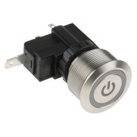 アールエスコンポーネンツ RS PRO 押しボタンスイッチ， ラッチ， パネルマウント， 単極単投(SPST) 175-8852 1個（直送品）