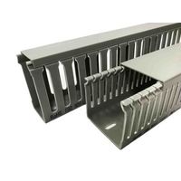 アールエスコンポーネンツ RS PRO オープン形ケーブルスロット配線ダクト， 2m， グレー 301-1946 1ロット(8個)（直送品）