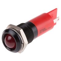 アールエスコンポーネンツ RS PRO 表示灯， 24 → 36V dc， 赤， 実装ホールサイズ:14mm 205-426 1個（直送品）