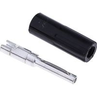 アールエスコンポーネンツ RS PRO バナナプラグ オス 黒 ステンレス鋼 103-7621 1ロット(10個)（直送品）