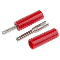 アールエスコンポーネンツ RS PRO バナナプラグ オス 赤 ステンレス鋼 103-7637 1ロット(10個)（直送品）