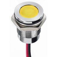 アールエスコンポーネンツ RS PRO 表示灯， 24V dc， 黄， 実装ホールサイズ:14mm 130-2261 1個（直送品）