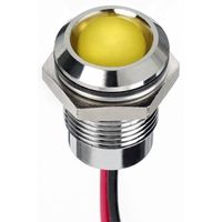 アールエスコンポーネンツ RS PRO 表示灯， 24V dc， 黄， 実装ホールサイズ:14mm 130-1086 1個（直送品）