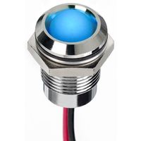 アールエスコンポーネンツ RS PRO 表示灯， 24V dc， 青， 実装ホールサイズ:14mm 130-1087 1個（直送品）