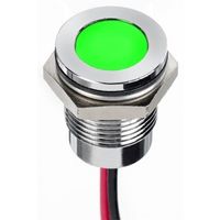 アールエスコンポーネンツ RS PRO 表示灯， 1.8 → 3.3V dc， 緑， 実装ホールサイズ:14mm 130-1096 1個（直送品）