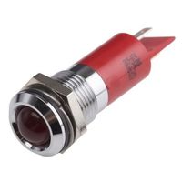 アールエスコンポーネンツ RS PRO 表示灯， 24 → 36V dc， 赤， 実装ホールサイズ:14mm 209-074 1個（直送品）