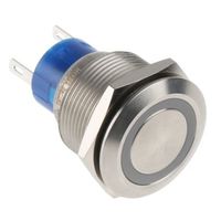 アールエスコンポーネンツ RS PRO 押しボタンスイッチ， パネルマウント， 単極双投(SPDT) 175-9697 1個（直送品）