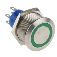 アールエスコンポーネンツ RS PRO 押しボタンスイッチ， パネルマウント， 双極双投(DPDT) 175-9707 1個（直送品）