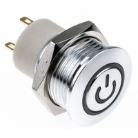 アールエスコンポーネンツ RS PRO 押しボタンスイッチ， ラッチ， パネルマウント， 単極単投(SPST) 175-9712 1個（直送品）