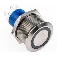 アールエスコンポーネンツ RS PRO 押しボタンスイッチ， パネルマウント， 双極双投(DPDT) 175-9713 1個（直送品）