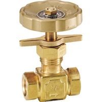 フジキン Fujikin 黄銅製ニードルバルブ1/4B プロペラナット付き DH-12LB-R 1個 850-4769（直送品）