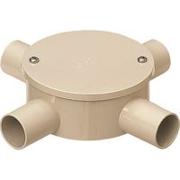 未来工業 未来 露出用丸形ボックスカブセ蓋4方 PVM36-4KJ 1個 203-9694（直送品）