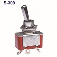NKKスイッチズ トグルスイッチ ねじ端子 2極(ON)ーOFFー(ON) S-428T 1個 183-0394（直送品）