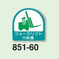 ユニット 作業管理関係ステッカー フォークリフト1t未満 2枚1シート 851ー60 851-60 1シート(2枚)（直送品）