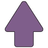 ユニット 矢印ステッカー 灰紫 456-04 1組(10枚)（直送品）