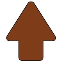 ユニット 矢印ステッカー 茶 456-05 1組(10枚)（直送品）