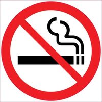 ミツギロン デザインシール (喫煙禁止) 283φ G-17 1枚 868-2894（直送品）