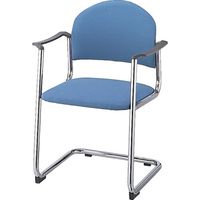 ナイキ パイプチェアー ビニールレザー張り E166M-LBL 1個(1脚) 868-4739（直送品）