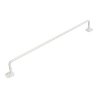 New Hikari (ニューヒカリ) アイアンバー ホワイト H50×L370 SH-IB5040W  清水 1個（直送品）