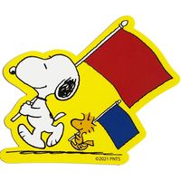 スモール・プラネット PEANUTS スヌーピー SNOOPY フラッグ キャラ ステッカー SN1016 5枚（直送品）