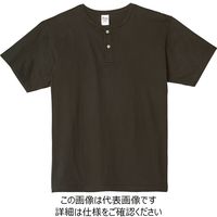 トムス 5.6オンスヘビーウエイトヘンリーネックTシャツ ブラック XL